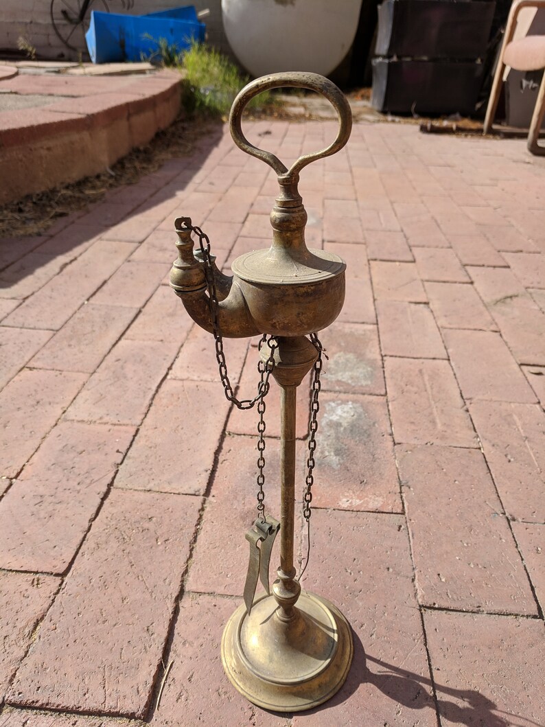 Vintage Middle Eastern Oil Lamp Image 0