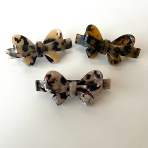 Tortoise Acetate Bow Barrette