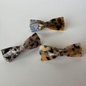 Tortoise Acetate Bow Barrette