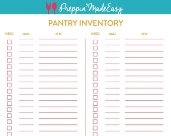 Pantry inventory | Etsy