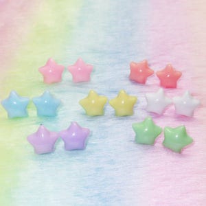 Little Star Stud Earrings | Cutecore Kawaii Earrings | Kawaiicore Pastel Fairy Kei Earrings | Sweet Lolita Aesthetic | Harajuku Decora |