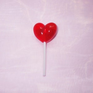 Heart Lollipop Hair Clip | Cutecore Candy Hair Clip | Kawaiicore, Fairy Kei | Harajuku Decora | Kawaii Coquette Heart Lollipop Hair Clip