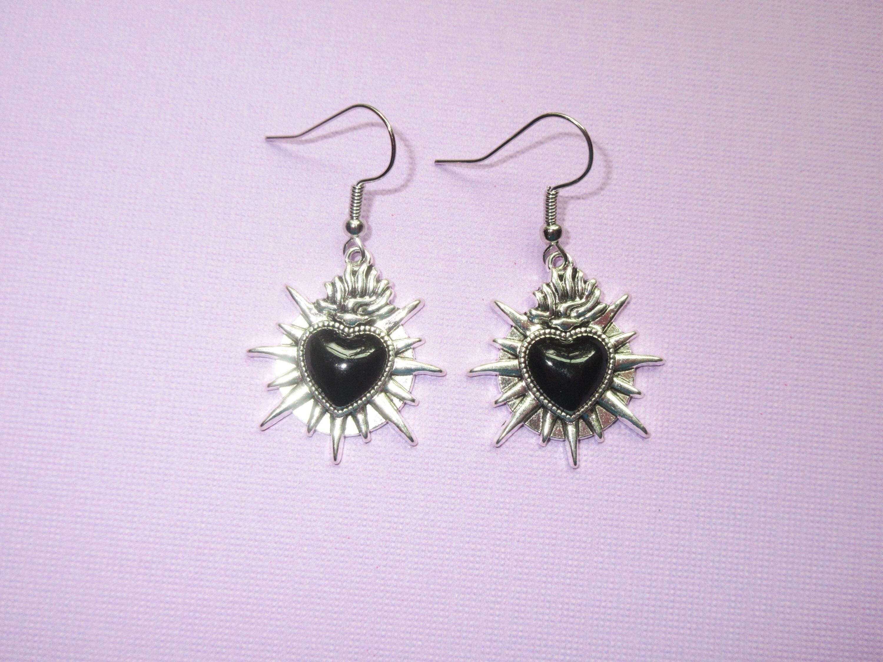 ピアス VINTAGE HOLLYWOOD Essential Heart Earrings 4BFK514 Oversize Lover Drama Pearl Heart Earrings - kellinsilver.com