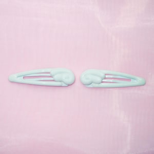 Angel Wing Hair Clips | Kawaii Cutecore Cabochon Hair Clips | Kawaiicore, Fairy Kei | Harajuku Decora Kei | Angelcore Pastel Hair Clips