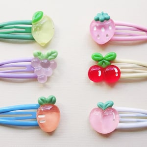 Spinka do włosów Kawaii Fruit | Spinka do włosów Cutecore Cabochon | Kawaiicore, Fairy Kei | Harajuku Decora | Spinka do włosów Coquette Y2K | Indie Kid, Kidcore
