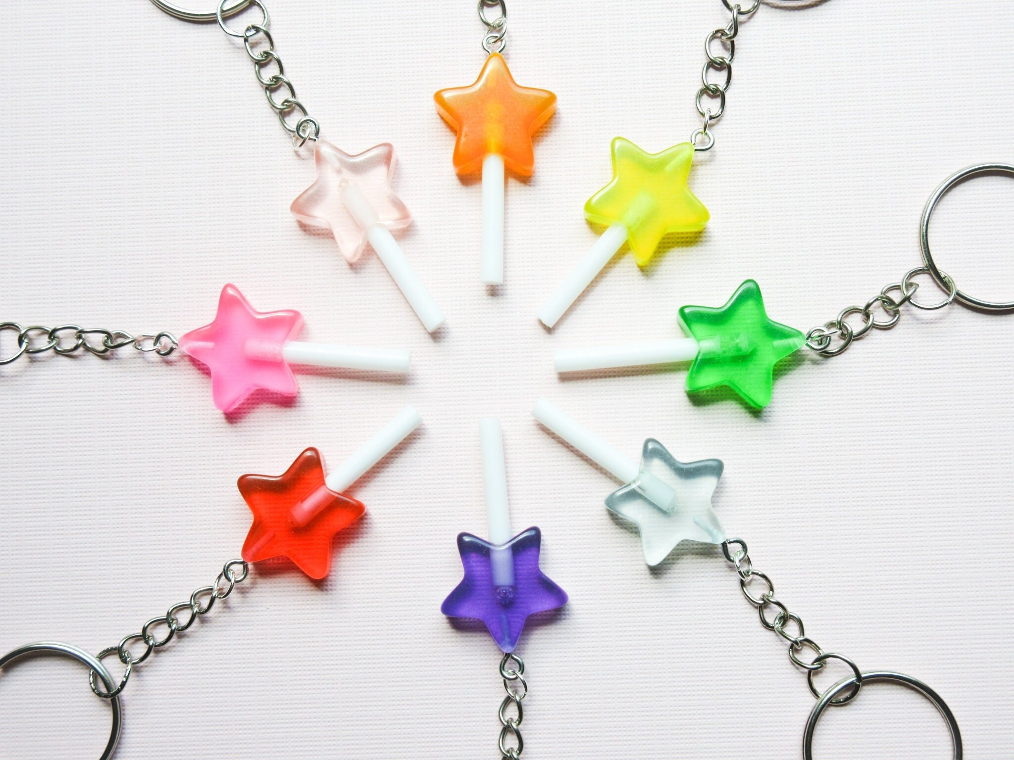 Kidcore Keychains Star Lollipop Keychain | Kawaii Lollipop Candy Resin Key Chain ...