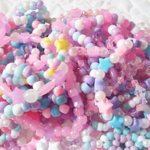 10 Pastel, Fairy Kei Mermaid Bracelets | Kawaii, Harajuku Decora Kei Kandi | Kawaiicore | Cutecore | Party Kei | Mermaidcore | Pastel Goth