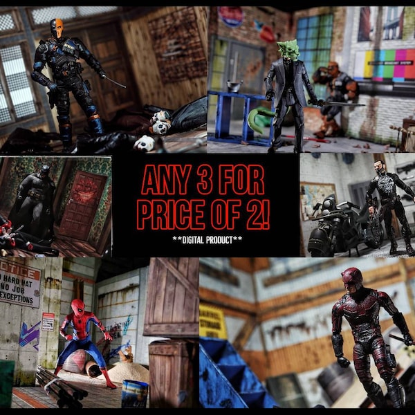 3For2 Design Offer! Any 3 Designs for price of 2! **Digital Delivery** A4 Paper Craft For 1/12  6" Action Figures dollhouse miniature