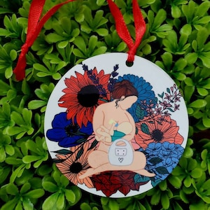 Pumping christmas ornament, breastfeeding christmas gift, breastfeeding mom, pumping christmas gift, exclusive pump gift, christmas