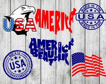 4th of July svg bundle, America svg bundle, Eagle svg, USA svg, US svg, cut files for cricut silhouette, png, eps, svg, American flag