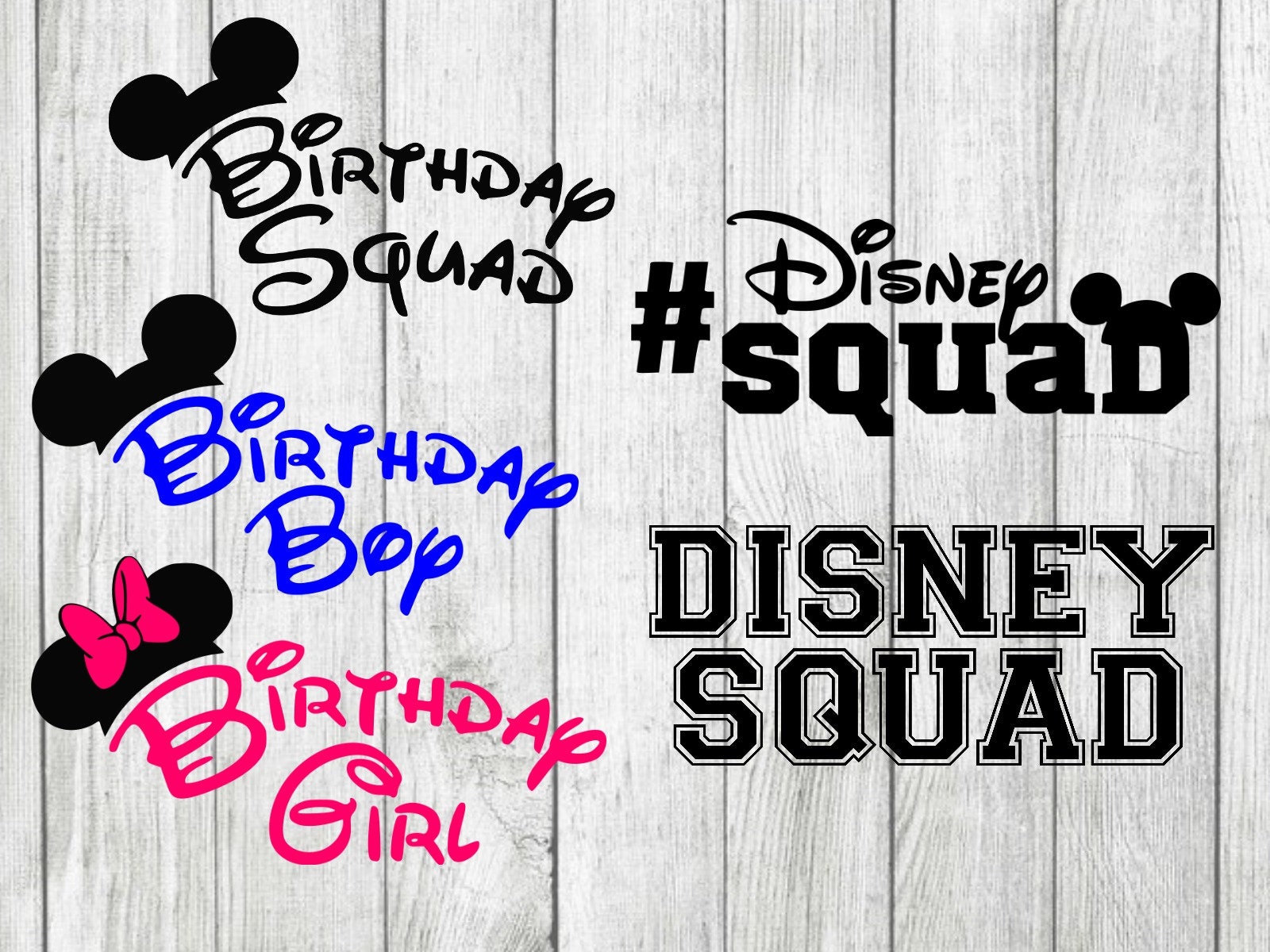 Download Disney Birthday Squad Svg Bundle Disney Squad Svg Disney Etsy