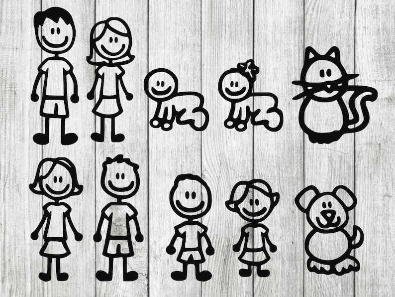 Download Stick family svg bundle stick family cut files stick ...