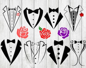Tuxedo svg bundle, tuxedo clipart, tux svg bundle, cut files for cricut silhouette, svg, dxf, png, eps