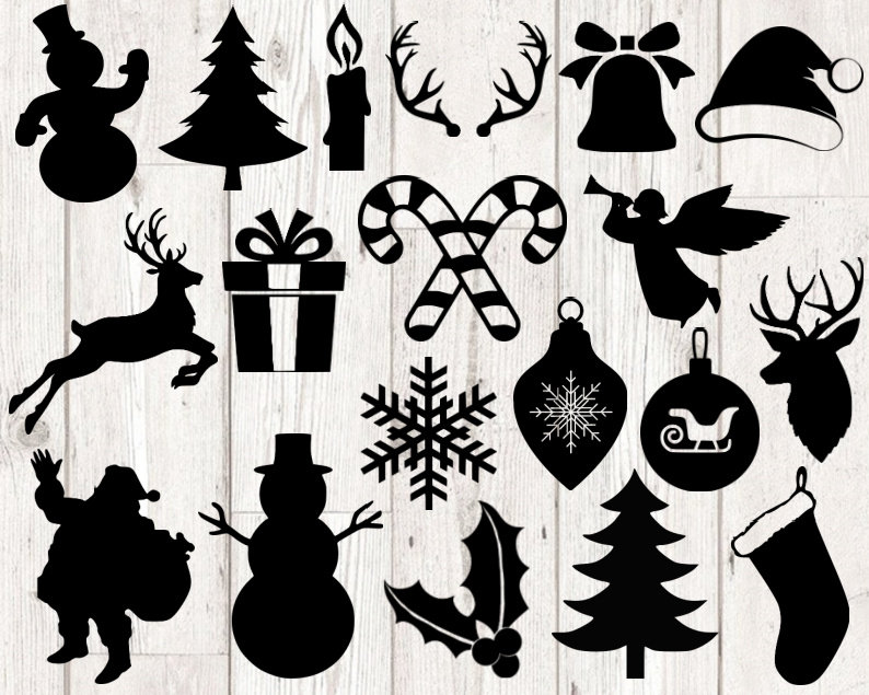 Christmas Elements SVG Christmas Decor Christmas Etsy