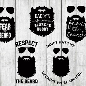 Beard Bundle Bart Clipart, Schnurrbart Bundle, Schneidedateien für Cricut Silhouette, png, svg, eps, dxf INSTANT DOWNLOAD