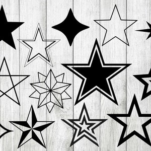 スター svg バンドル、スター カット ファイル、スター クリップアート、cricut 用スター カット ファイル、シルエット用スター カット ファイル、starsvg、スター eps、スター png