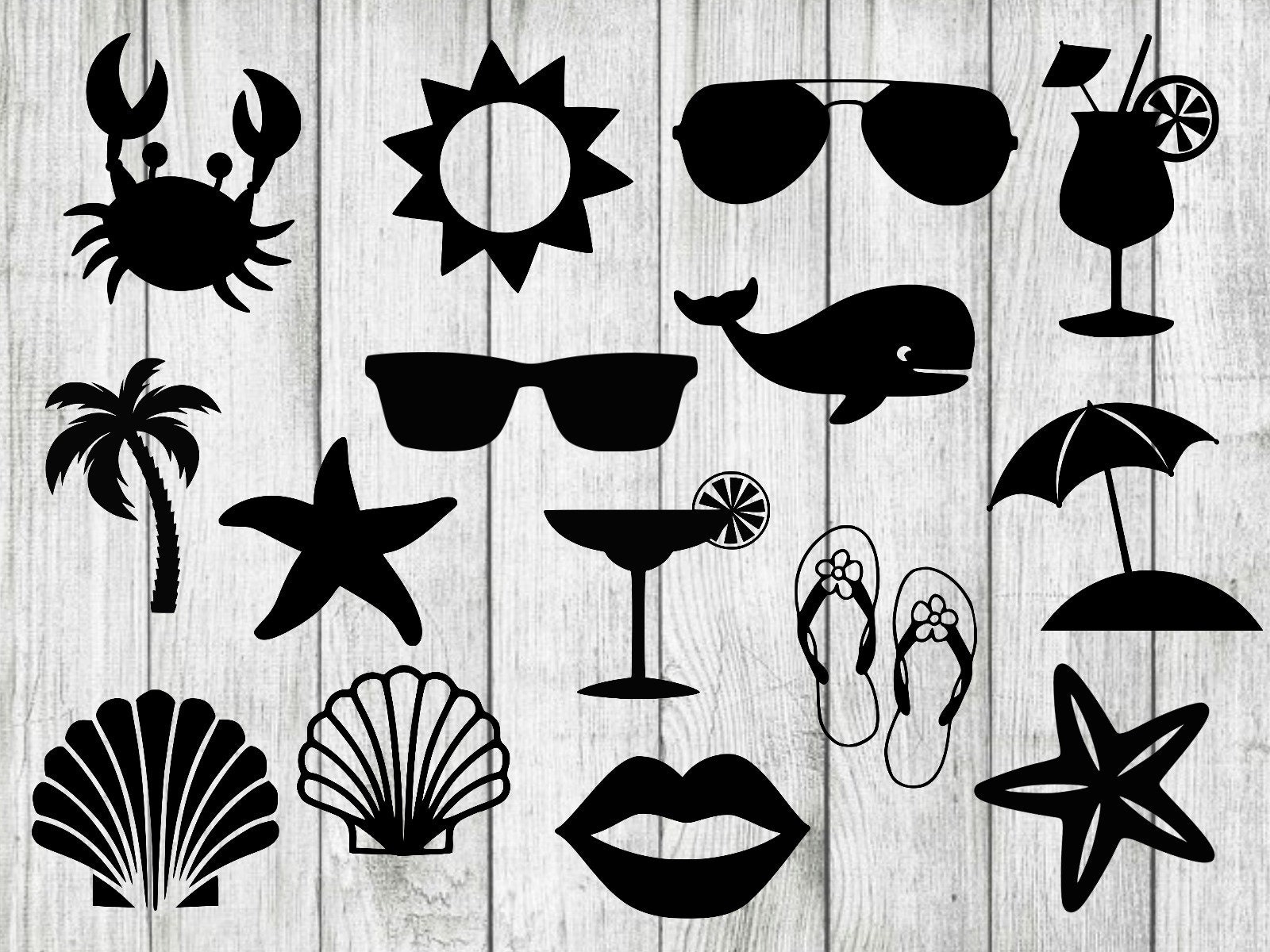 Beach svg bundle beach clipart summer svg bundle cut files Etsy