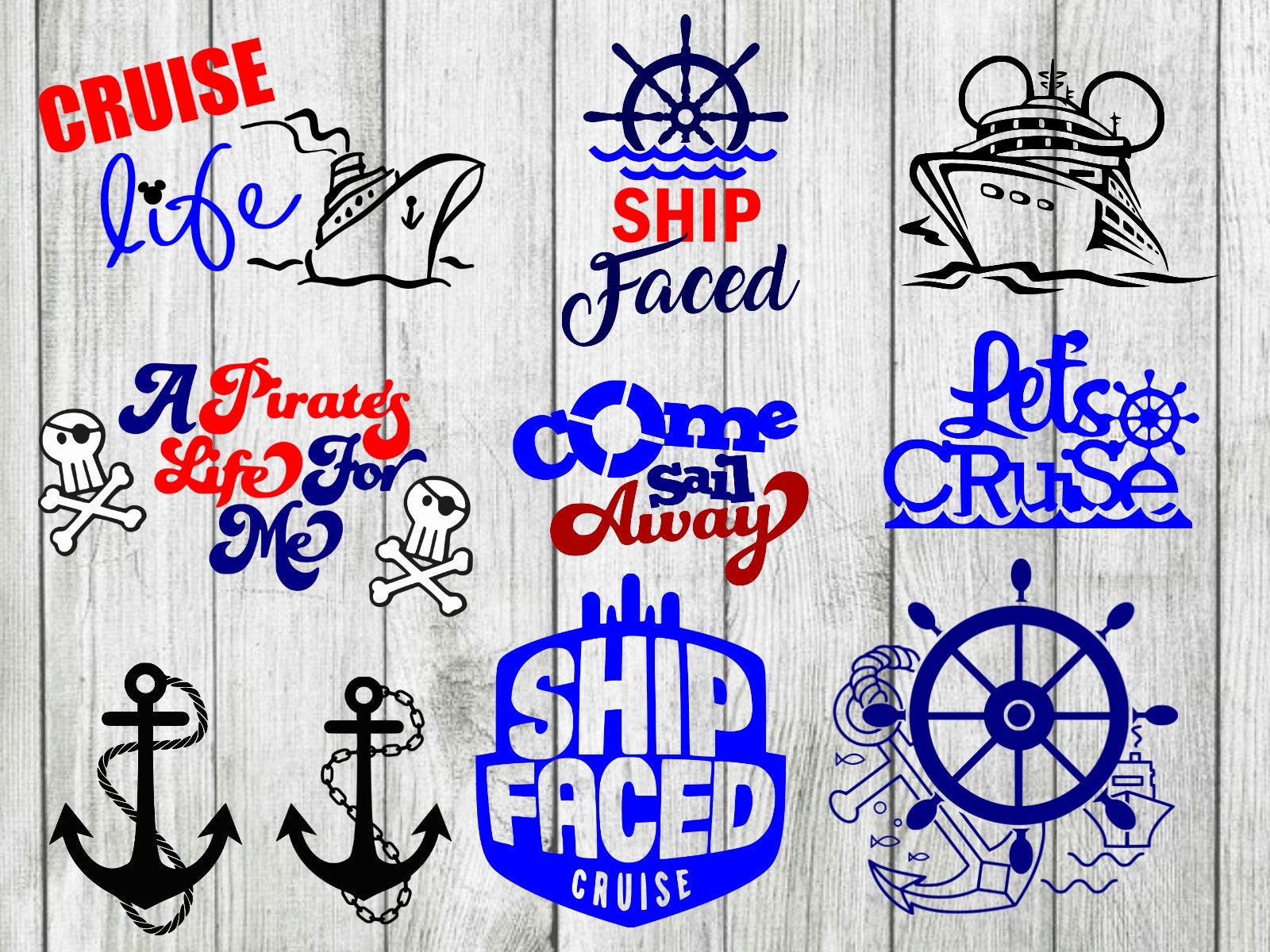 Cruise Svg Bundle Cruise Clipart Come Sail Away Svg Pirate - Etsy