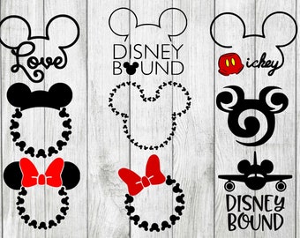 Mickey und Minnie Monogramm svg, Familie Reise svg, schneide Dateien für Cricut Silhouette, png, eps