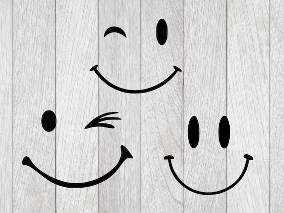 Smiley Face Svg Happy Face Smile Cut Digital File Instant Download -   Canada