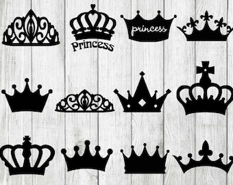 Crown SVG Bundle, Princess SVG Bundle, Crown cut file, Crown clipart, Crown svg files for silhouette, files for cricut,svg, eps, png