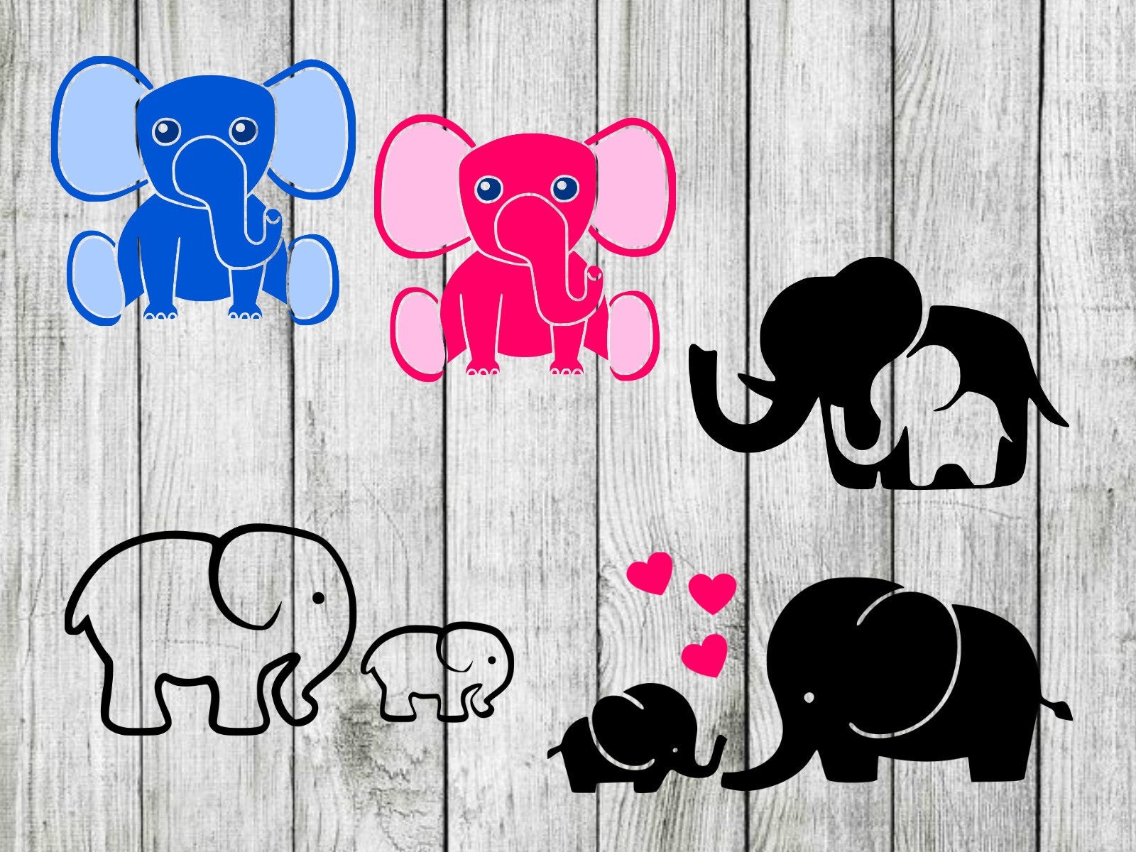 Download Elephant Svg Bundle Mom And Baby Elephant Svg Elephant Etsy