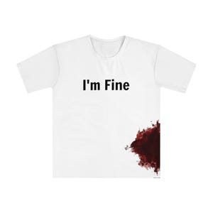 Bloody Men&#39;s T-shirt, Halloween Costume Gothic Shirt, Dripping Blood Tee, Horror Short Sleeve, Bleeding Top