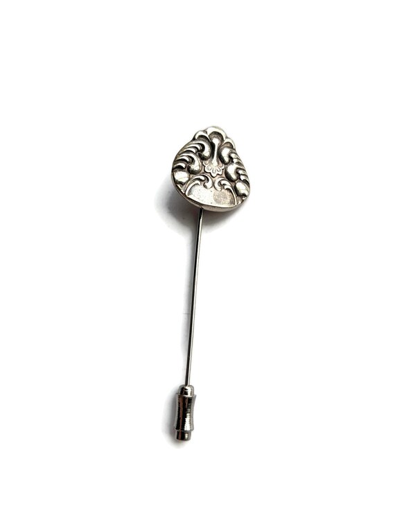 Recycled Vintage silver Spoon Stick pin Tea Party… - image 2