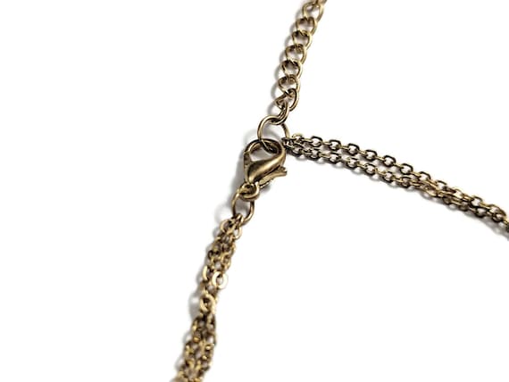 Medieval Hammered Metal work Elven necklace, Elvi… - image 6
