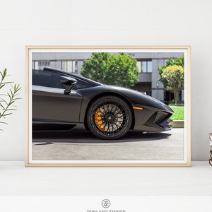 CAR PRINT #003 Black Lamborghini, Iconic, Supercar, Fast Car, Photography, Printable Instant Download, Digital Download, Poster, Home Decor