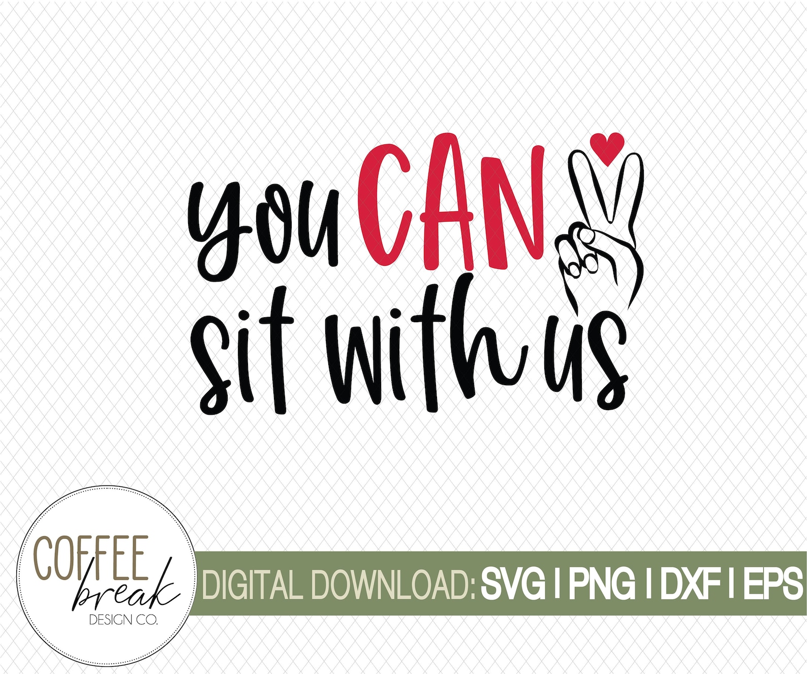You Can Sit With Us SVG Kindness Svg Anti Bully Shirt Etsy