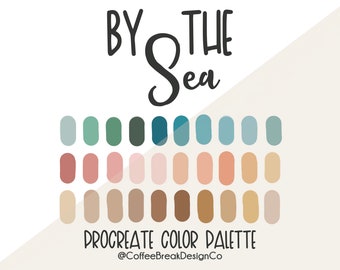 Sea Glass Color Swatches Color Palette iPad - Etsy
