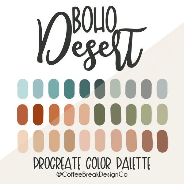 Boho Color Palette - Etsy