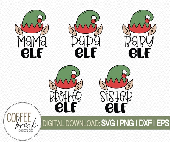 Download Family elf SVG bundle Mama elf Papa elf Brother elf | Etsy