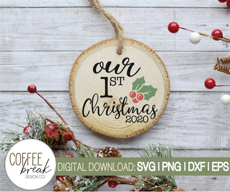 Our first Christmas ornament SVG Christmas ornament 2020  Etsy
