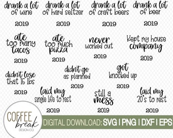 Funny Christmas ornament SVG bundle | Hilarious 2019 ornament svg | Funny Ornament | Christmas Cut file | Holidays | Cricut,Silhouette | DXF