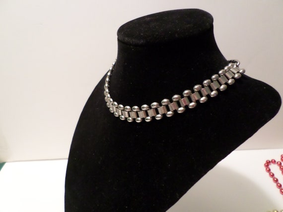 Vintage stunning small chain link choker rare imp… - image 1