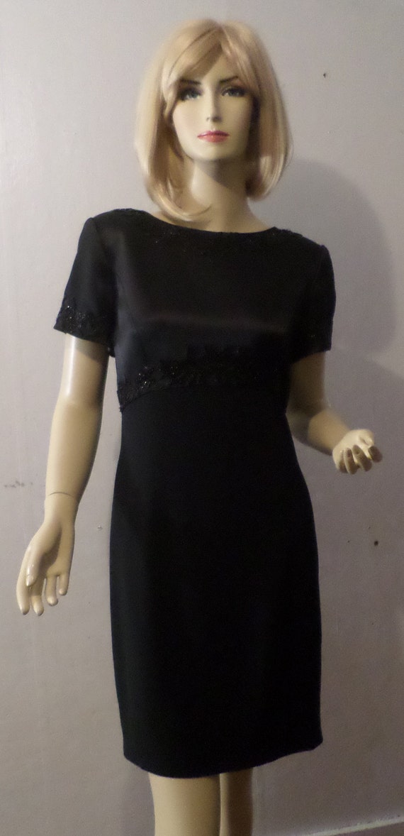 Vintage Laurence Kazar Black Tie stunning satin d… - image 2