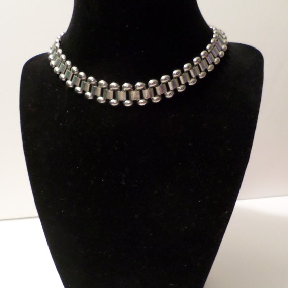 Vintage stunning small chain link choker rare imp… - image 3