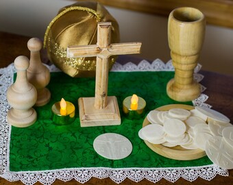 Wooden Mass Kit | High Quality Children's Mass Kit | Children's Mass Set | Wood Mass Kit | Children's Wooden Mass Kit | Durable Mass Kit