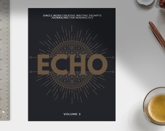 ECHO Kreatives Schreiben Journal, One Word Writing Prompts, Memoiren, Reflection Journal, Digital Download Journal, Minimalist Journal, Volume 3