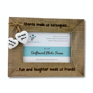 Work Friend Gift / Retirement / Leaving | Coworker | Chance Made Us Colleagues, Fun And Laughter Made Us Friends | Personalised Wood Frame image 4