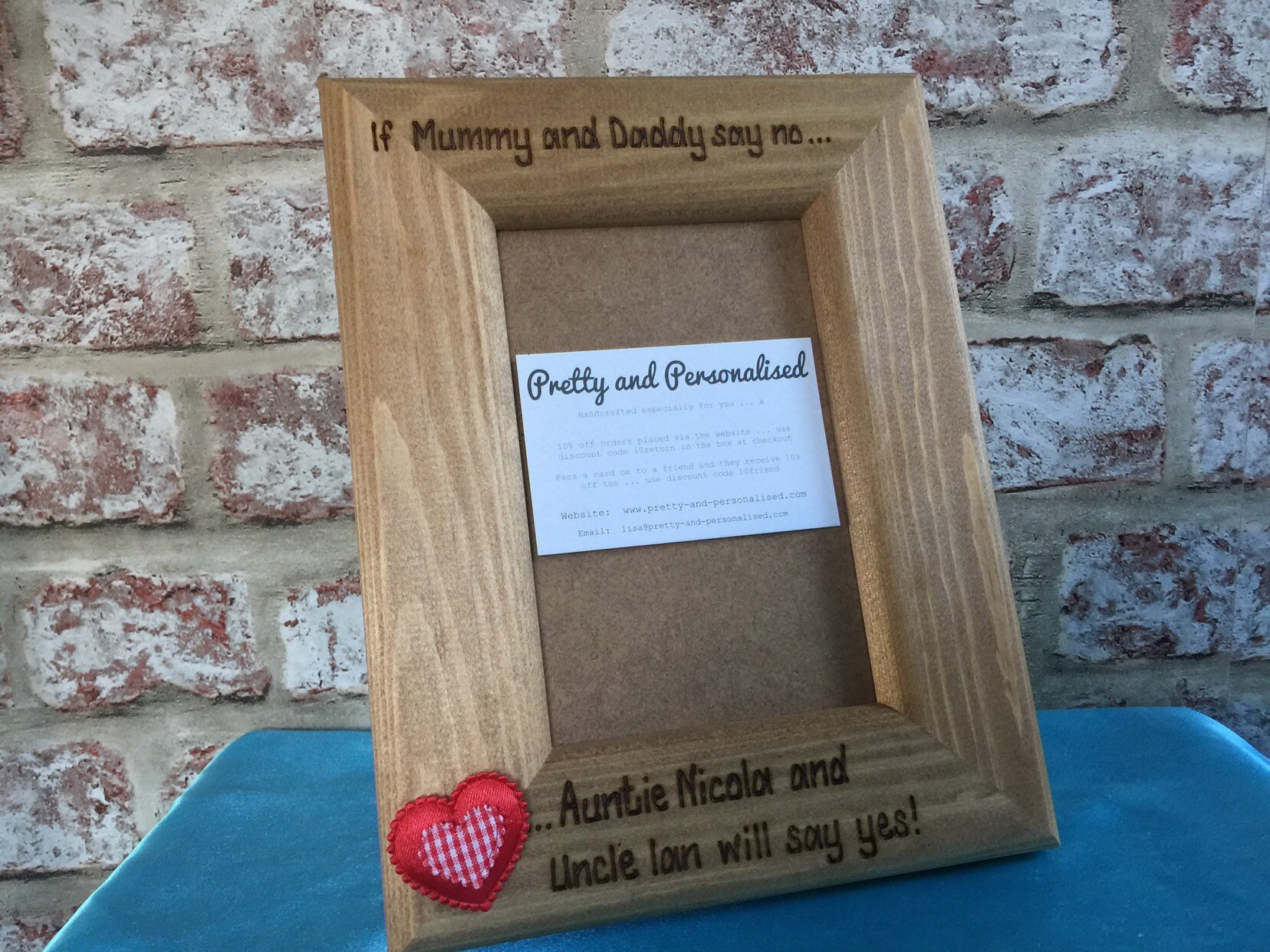 personalised auntie and uncle gifts
