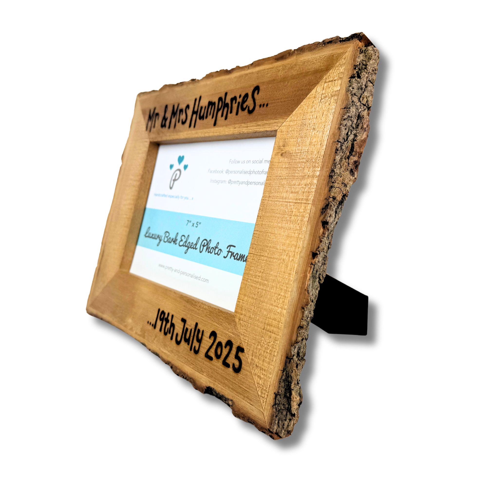 Personalised Wedding Day Photo Picture Frame With Chapel - UK