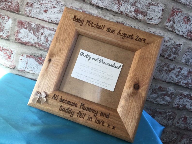 Baby Ultrasound Scan Photo White Wooden Frame New Life