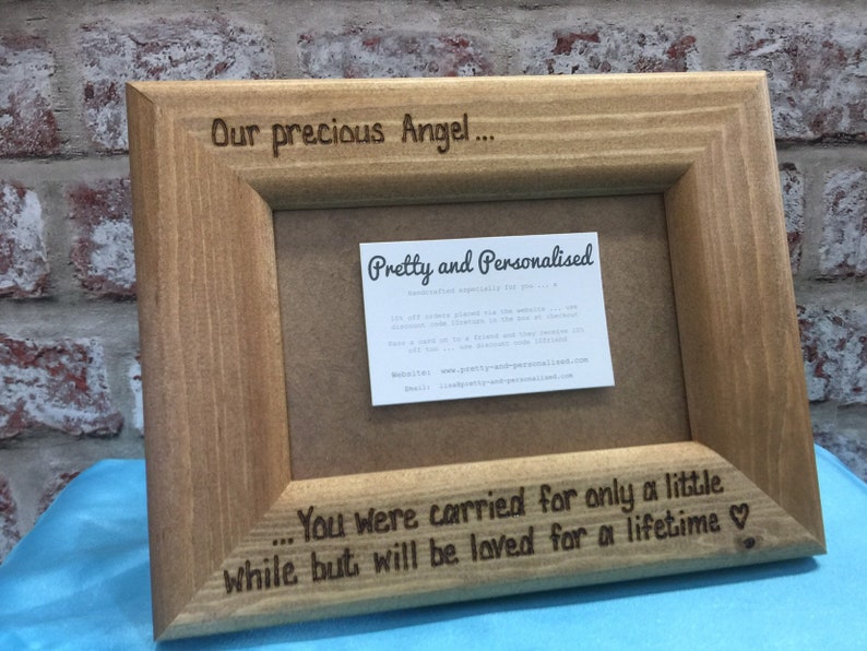 Personalised Wooden Photo For Miscarriage Baby Scan Picture Image 0