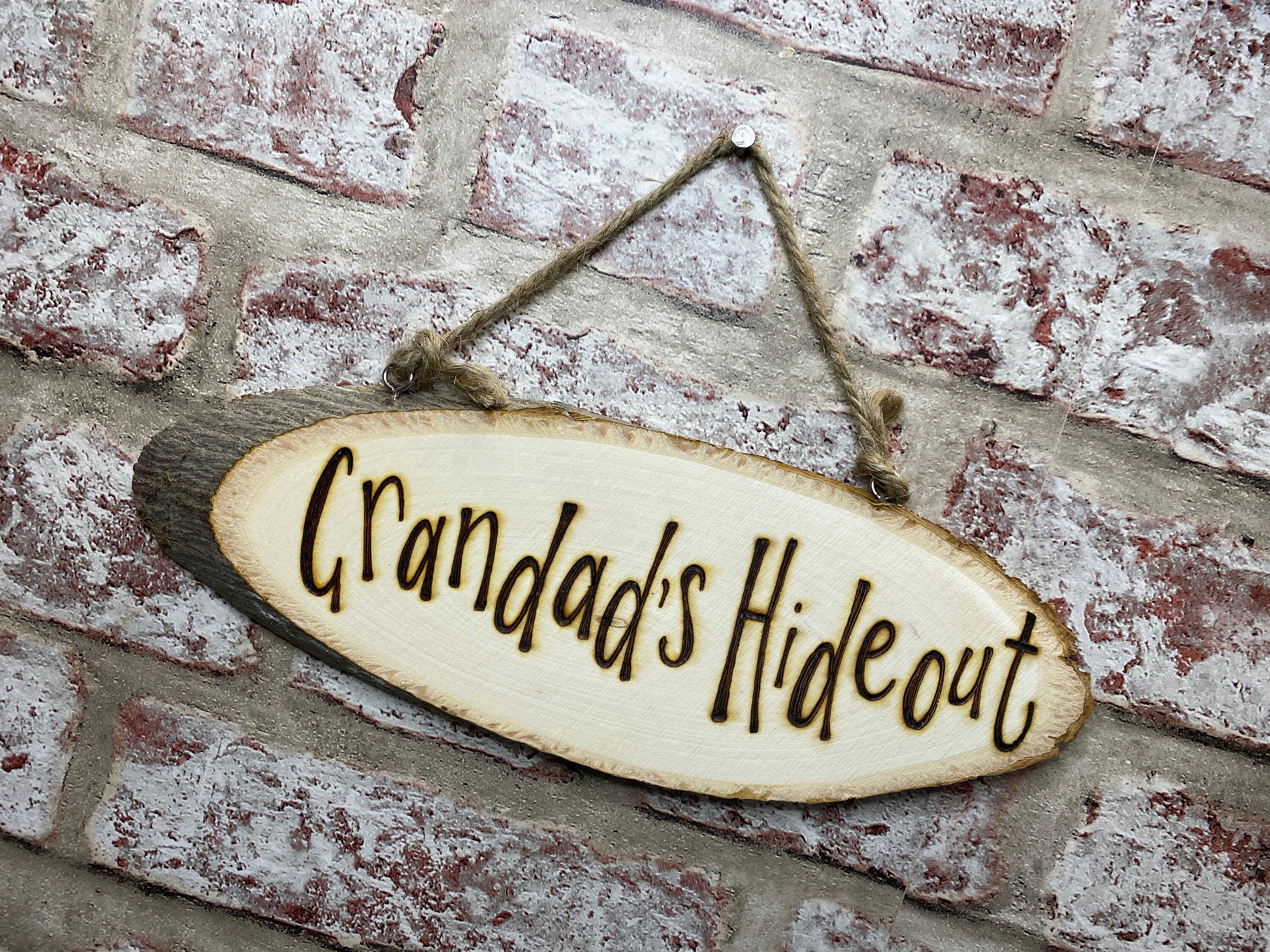 Dad Grandad Signs Shed Workshop  Personalised Wooden Plaque | Daddy G…