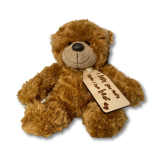  Personalized Stuffed Teddy Bear Gift for Her, Him, 16 Inch -  Cute Custom Brown Bear with Your Name and Year on The Feet : Toys & Games