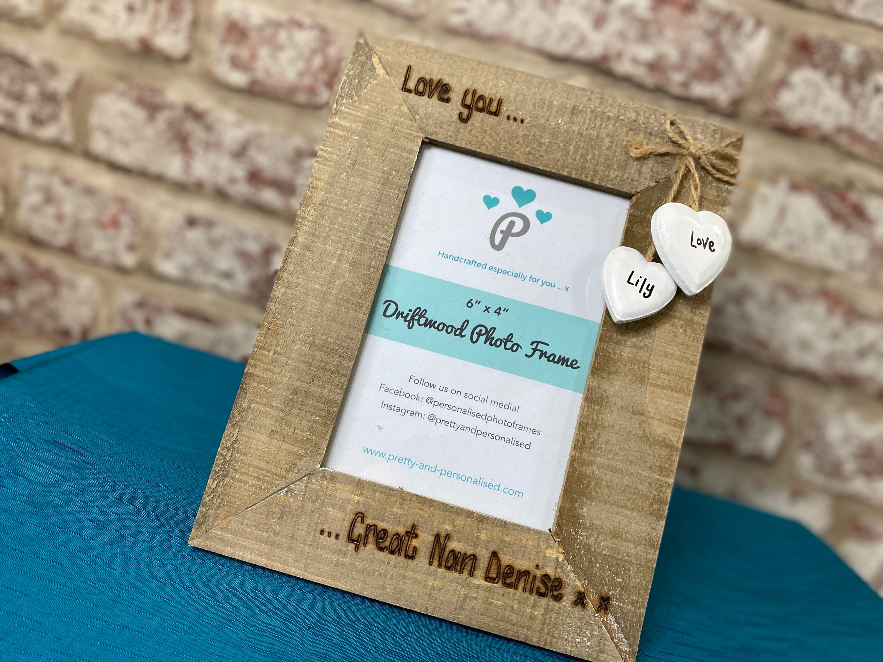 Love You Great Nan / Grandad Personalised Photo Frame Etsy
