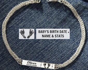 Eerste vaderdagcadeau voor nieuwe vader, armband nieuwe vader, eerste vaderdagcadeau, cadeau van vrouw, aangepaste gegraveerde sieraden, geschenken echtgenoot